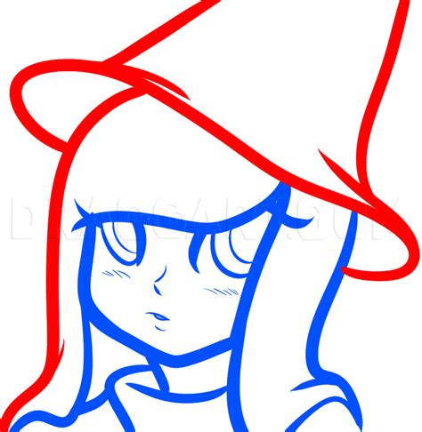 How To Draw A Wizard Girl Anime Wizard Girl Step By Step Drawing