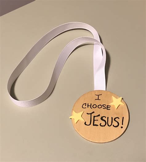 “i Choose Jesus” Medal Childrenschurch Olympics Sundayschool