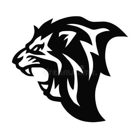 Angry Lion Head Roaring Logo Vector Mascot Stock Vector Illustration