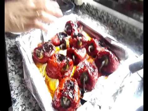 1/2 cebolla roja (puede ser blanca). COMO HACER pimientos rojos asados en el horno (Cocina Tube ...