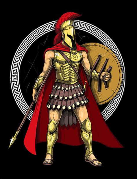 Spartan Warrior Drawings