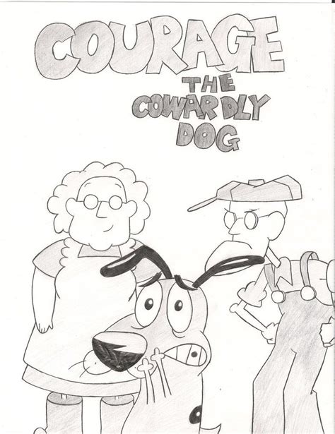 Courage The Cowardly Dog By Thealjavis On Deviantart Dog Canvas