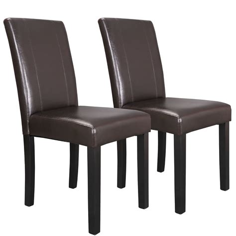 2 Pieces Home Kitchen Parson Chair Sets Brown Furniture Urban Style