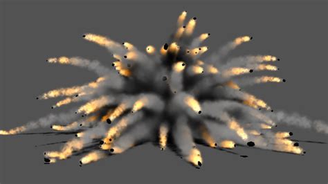 Explosion Bomb Fire Blast 3d Particle Animation Simulation