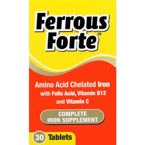 However, some people take a vitamin c supplement due to dietary restrictions or a medical condition. Ferrous Forte Complete Iron Supplement 30 Tablets - Clicks