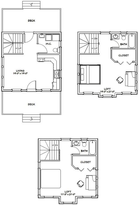 20x20 House 20x20h26 1079 Sq Ft Excellent Floor Plans Small