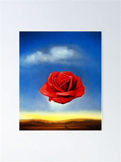 The Meditative Rose Salvador Dali Poster For Sale By Lexbauer Redbubble