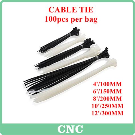 100pcs Cable Tie Pengikat Nylon Wire 100mm150mm200mm250mm 300mm