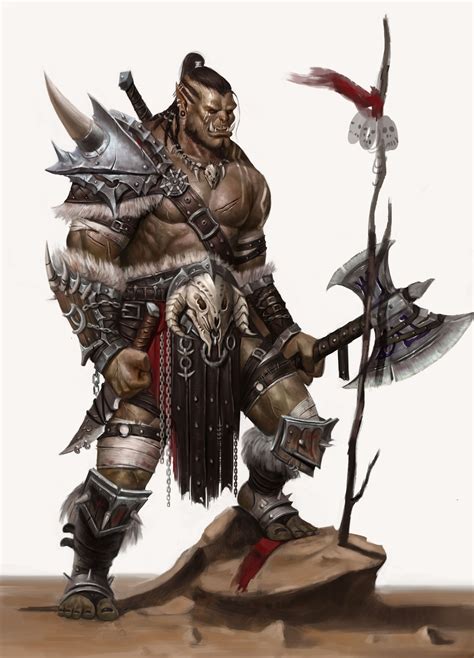 Orc Barbarian Dnd Race Half Orc Barbarian