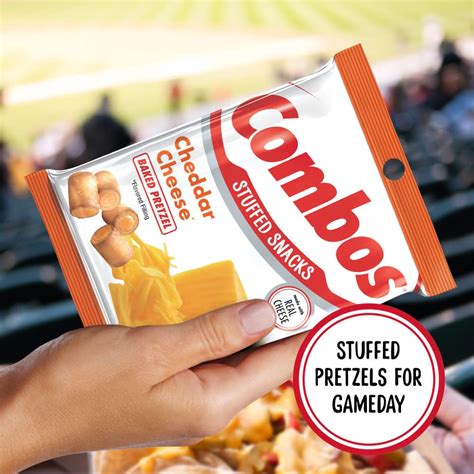 Combos Cheddar Cheese Pretzel Baked Snacks 63 Ounce Bag Pack Of 12