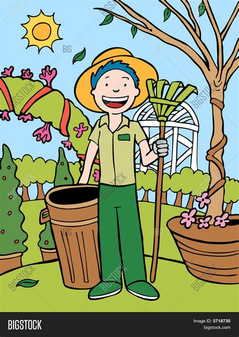 Gardener Cartoon Vector And Photo Bigstock