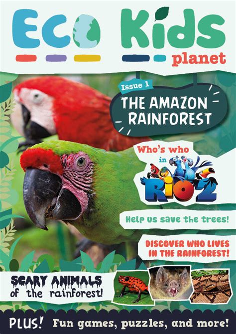 Kids Nature Magazines Issue 1 The Amazon Rainforest Eco Kids Planet