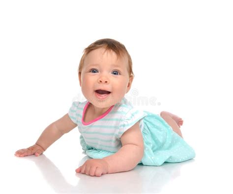 Infant Child Baby Toddler Holding Red Heart Valentines Stock Image