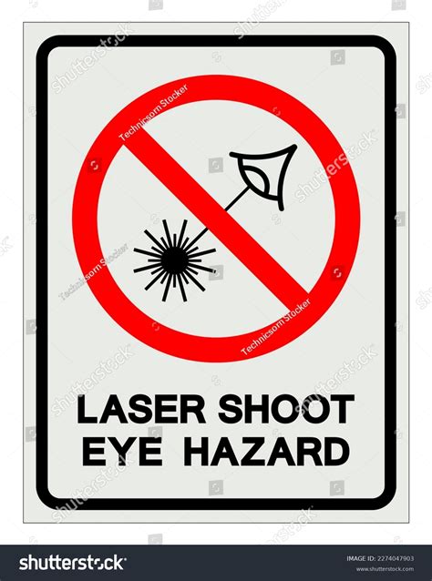 Laser Shoot Eye Hazard Symbol Sign Stock Vector Royalty Free