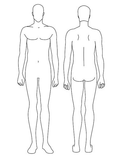 human body outline printable