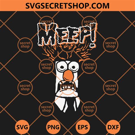 Heavy Metal Meep Svg Meep Meep Layered Svg Muppet Character Svg Svg