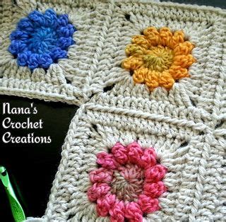 Nana S Crochet Creations Nana S Mini Popcorn Flower Square By Des