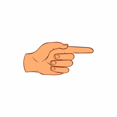 Cartoon Finger Forefinger Gesture Hand Point Sign Icon Download