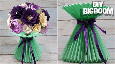 How To Make Flower Vase With Paper Step By Step Simple And Cute