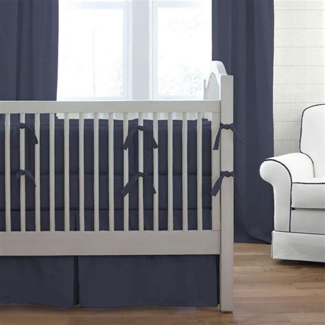 Baby pink cotton crib bedding set. Solid Navy Baby Crib Bedding | Neutral crib bedding sets ...