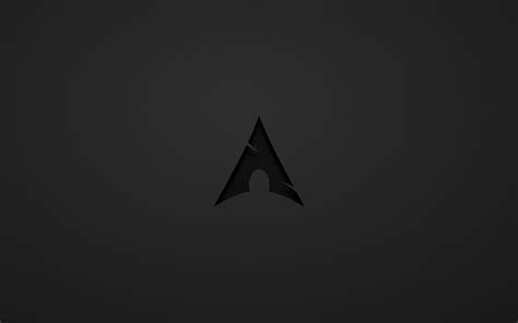 Fondos De Pantalla Monocromo Logo Triángulo Arch Linux Gris