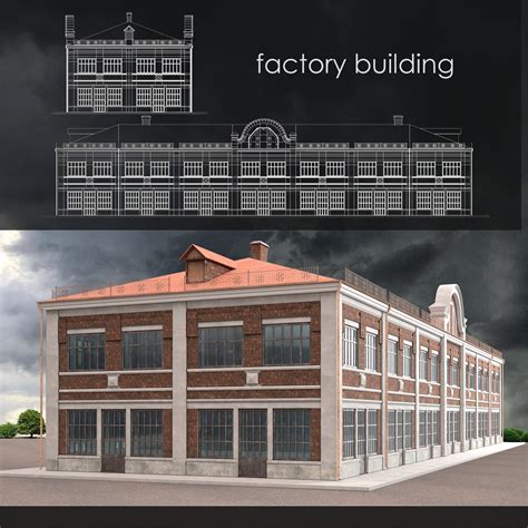 Typical Factory Building 3d Model Cgtrader