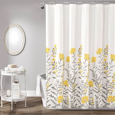 Elegant Shower Curtains Yellow Shower Curtains Flower Shower Curtain