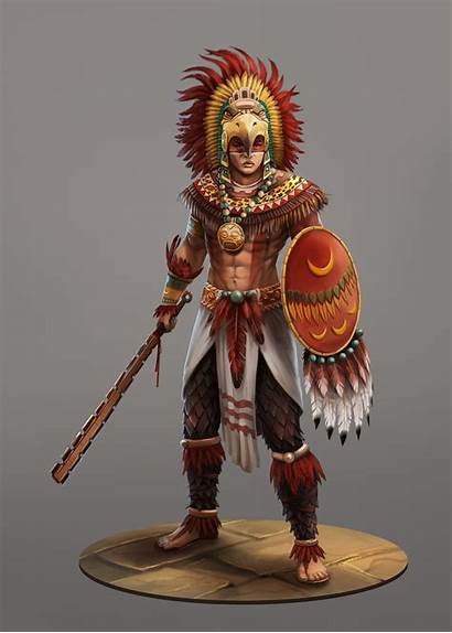 Aztec Warrior Fantasy Aztecas Azteca Character Culture