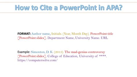 Apa Cite Pictures In Powerpoint