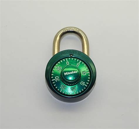 Master Lock Green Combination Padlock With Combination Ebay