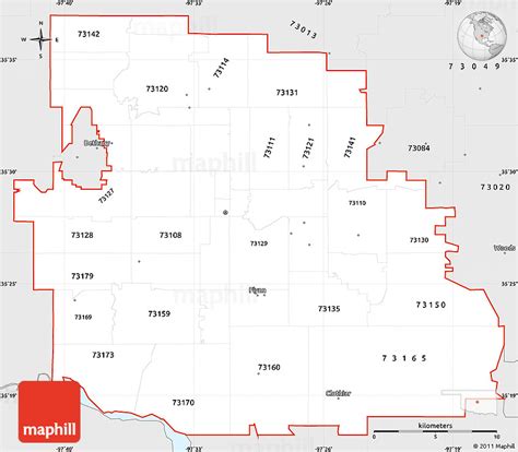 Silver Style Simple Map Of Zip Codes Starting With 731