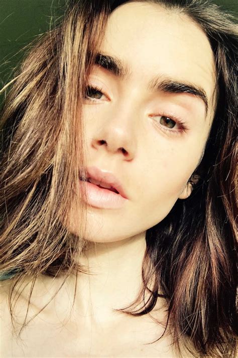 Lily Collins Makeup Free Selfie Is The Best One Yet Beautycrew