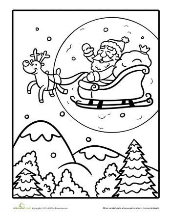 He doesn't just have a merry christmas for us and gives us presents, santa claus brings us all together! Santa Sleigh Coloring Page