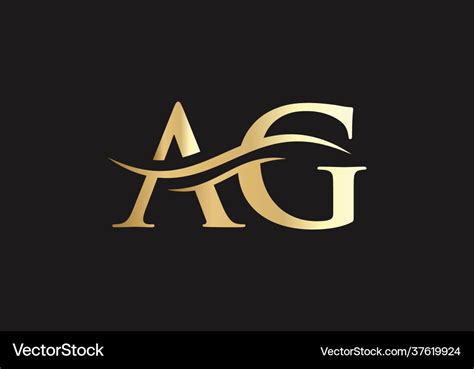 Creative Ag Letter With Luxury Concept Ag Logo Vector Image