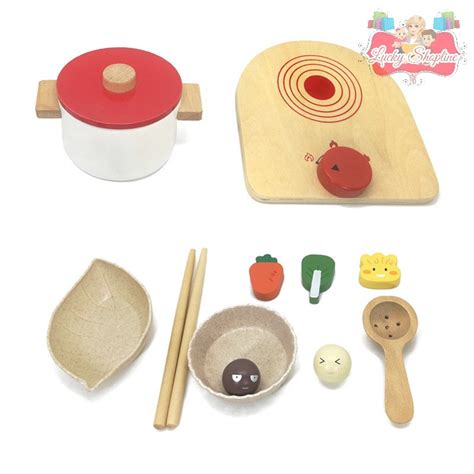 [BIG SALE] Mainan masakan - wooden kitchen toys - pretend toys - hot