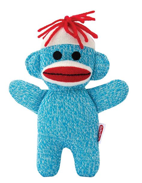 Schylling Toys Baby Sock Monkey Assorted Colors Bsm