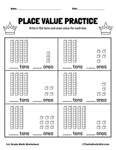 place value kindergarten worksheets tens and ones by danas wonderland 5 free math worksheets