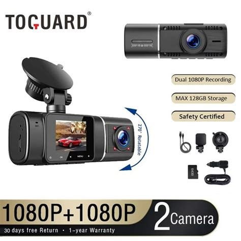 Toguard Dual Dash Cam Front And Inside 1080p Dash Camera For Cars With
