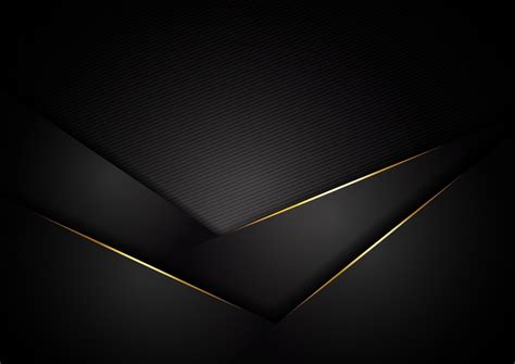 Abstract Dark Black Color Background Overlapping Layers Decor Golden
