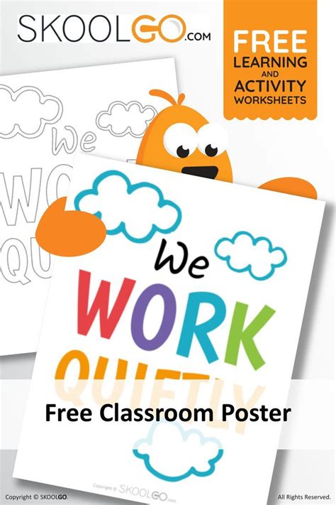Free We Work Quietly Classroom Poster Classroom Posters Free