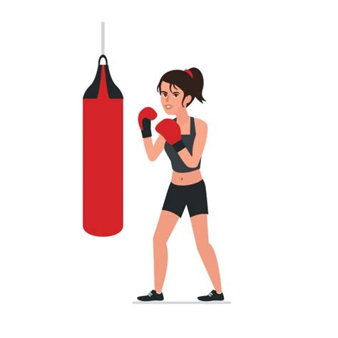 Female Boxing Illustrations Royalty Free Vector Graphics