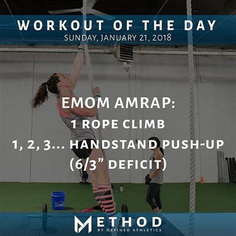 Workout Of The Day January 21 2018 Emom Amrap For As Long As Possible