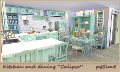 Kitchen And Dining Calipso Sims 4 Custom Content En 2022 Muebles