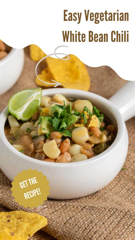 This Hearty Vegetarian White Bean Chili Recipe Makes A Quick And Easy