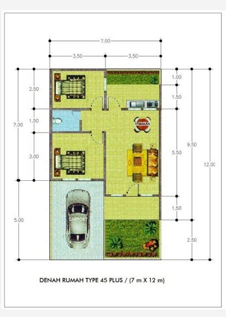 Ada banyak sekali contoh desain rumah minimalis dengan 2 kamar yang menarik dan bisa anda simak. 33 Denah Rumah Sederhana 2 Kamar Tidur - Rumahku Unik