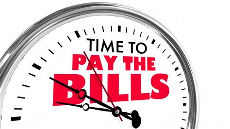 Time To Pay The Bills Payment Due Clock Words 3 D Animation Motion