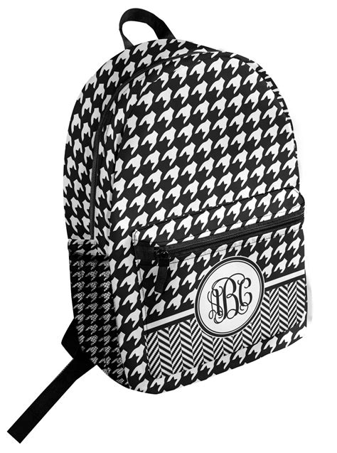 Custom Houndstooth Student Backpack Personalized Youcustomizeit