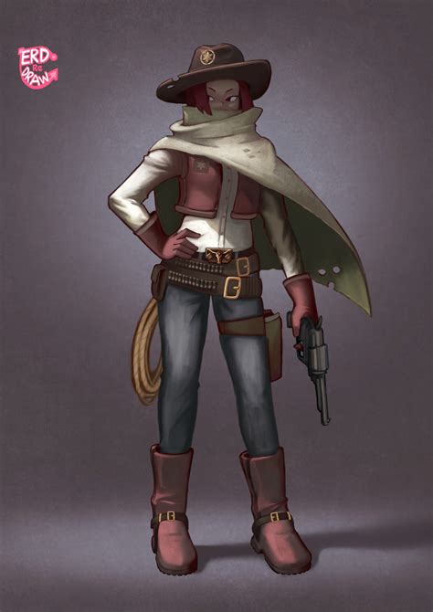 Artstation Cowgirl Girl Sheriff Concept Art