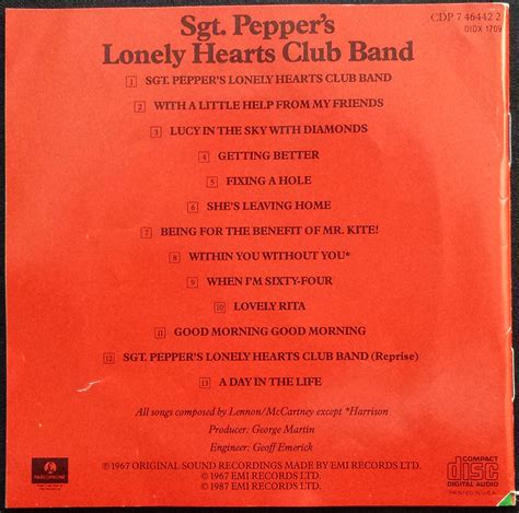 Sergeant Peppers Lonely Hearts Club Band Album Art