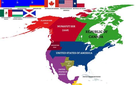 Alternate Map Of America 1965 Imaginary Maps Fictional Maps North